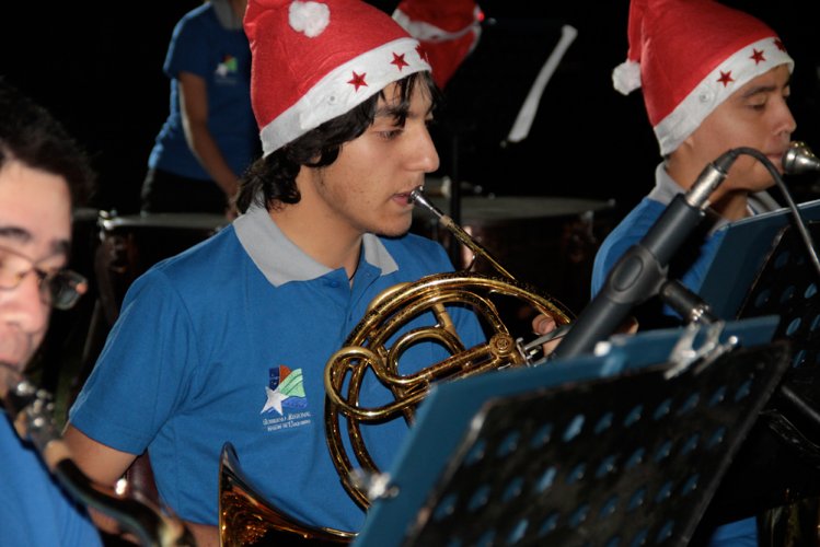 Exitoso concierto navideño en Punitaqui regalaron jóvenes de bandas y orquestas apoyadas por el Gobierno Regional