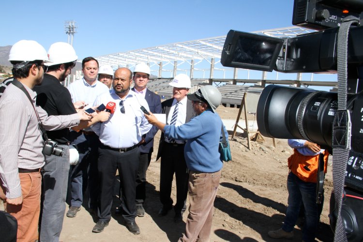 Nuevo estadio de Ovalle presenta un avance del 50%