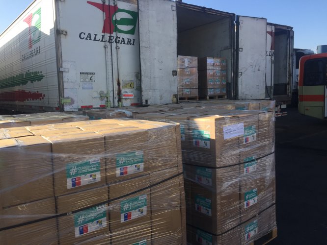 Con foco en los adultos mayores comenzó la distribución de canastas de alimentos para chile en la Región de Coquimbo