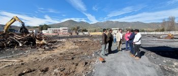 Gobierno Regional avanza en iniciativas de apoyo a locatarios afectados en incendio de Plaza de Abastos de Illapel